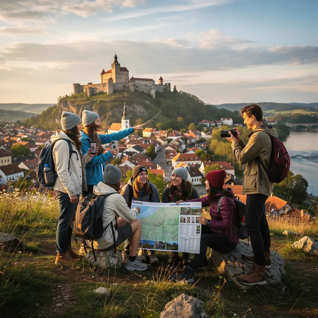 Breathtaking waterfall cascading down rocky cliffs in Slovakia