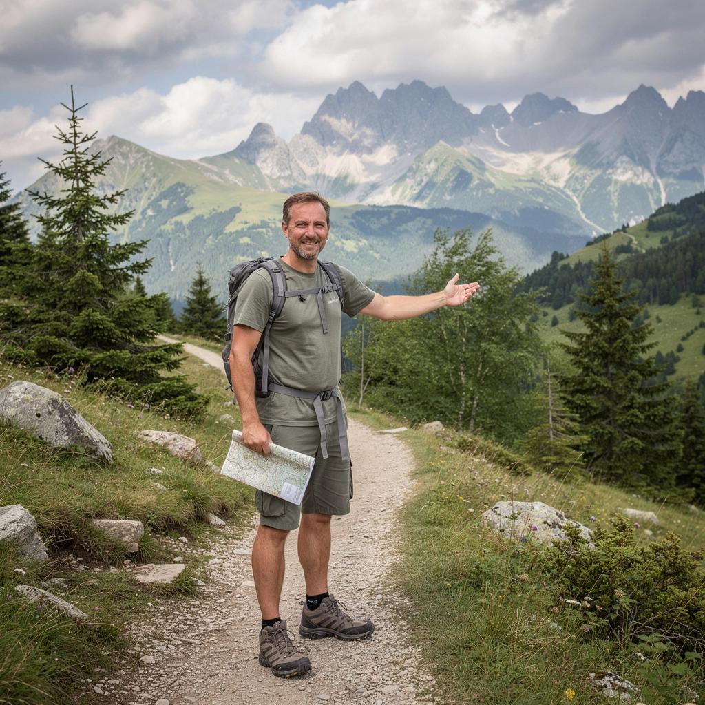 Traveler enjoying a scenic picnic at a picturesque viewpoint